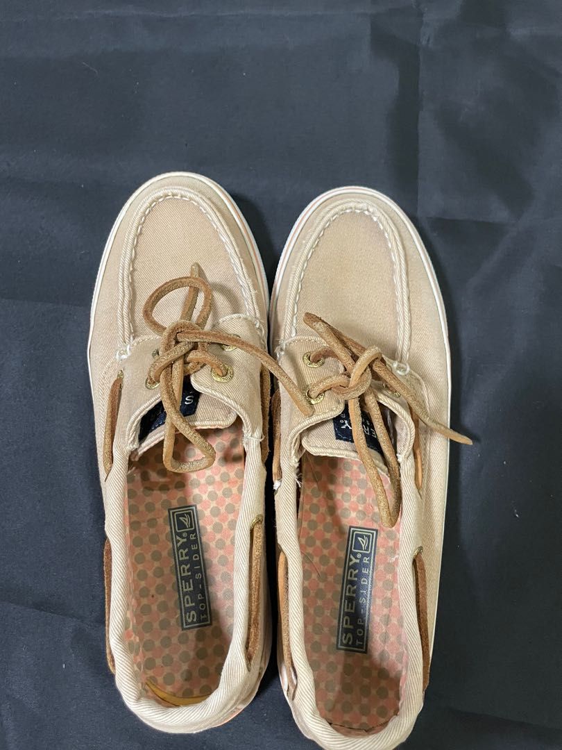 Khaki sperrys sales