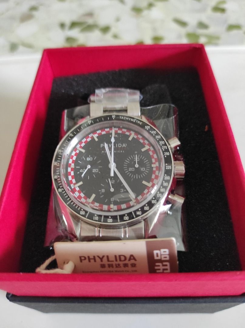 PHYLIDA 40mm Men's Watch ST19 Mechanical Chronograph Stop Watch