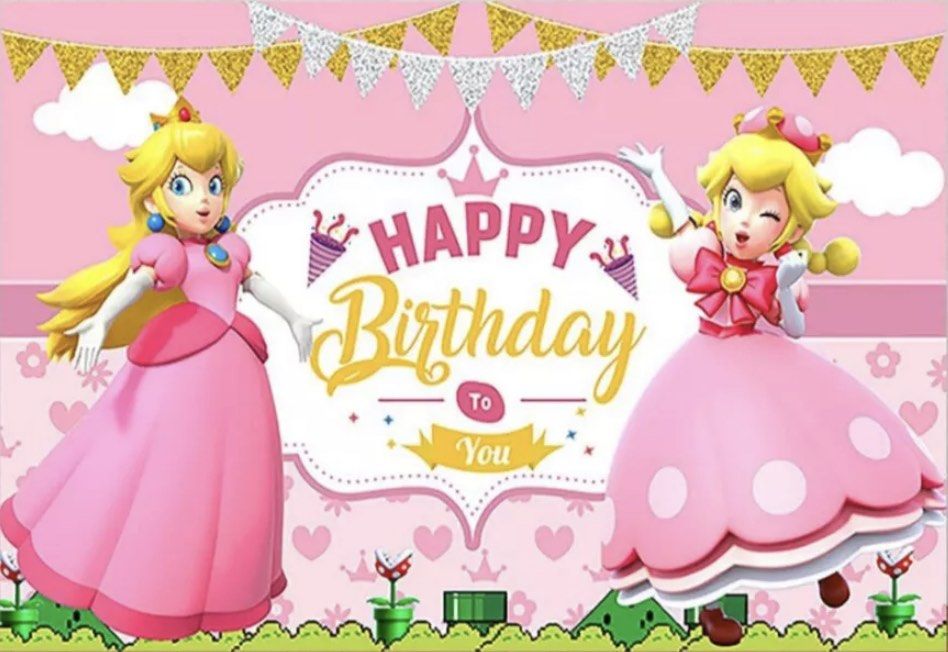 Super Mario Happy Birthday Banner, Hobbies & Toys, Stationery & Craft