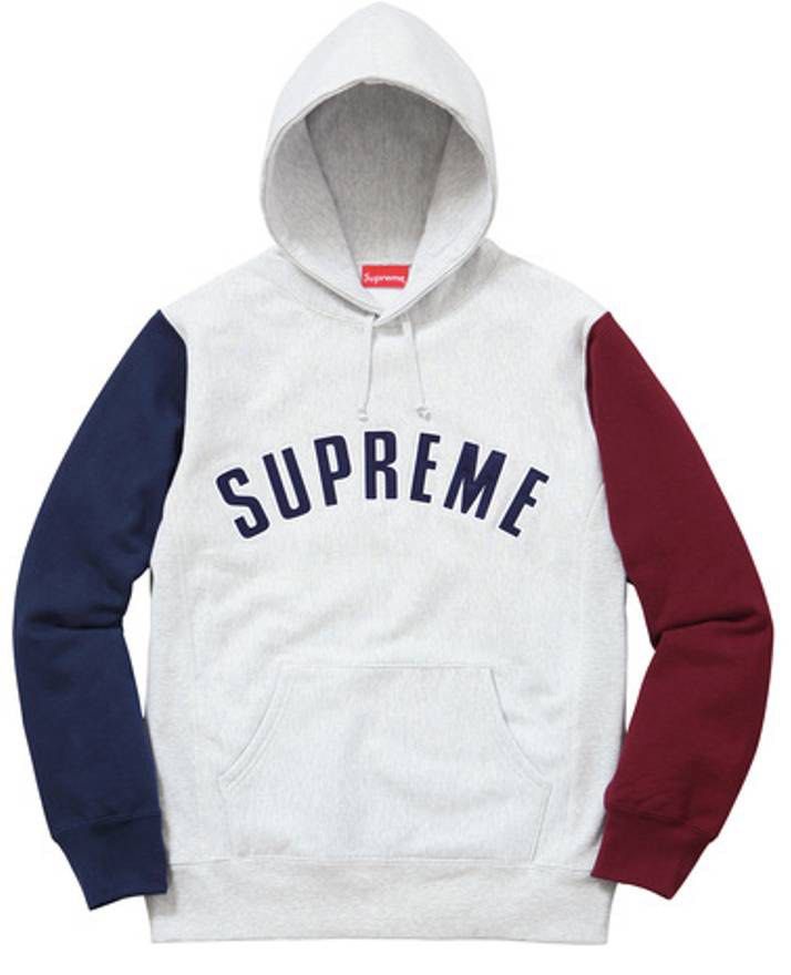 supreme color block hoodie