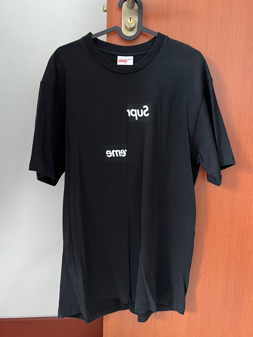 Cdg split cheap logo shirt