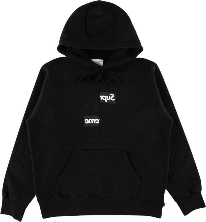 SUPREME x COMME des GARCONS Hoodie: Split Box Logo BLACK, 他的時尚