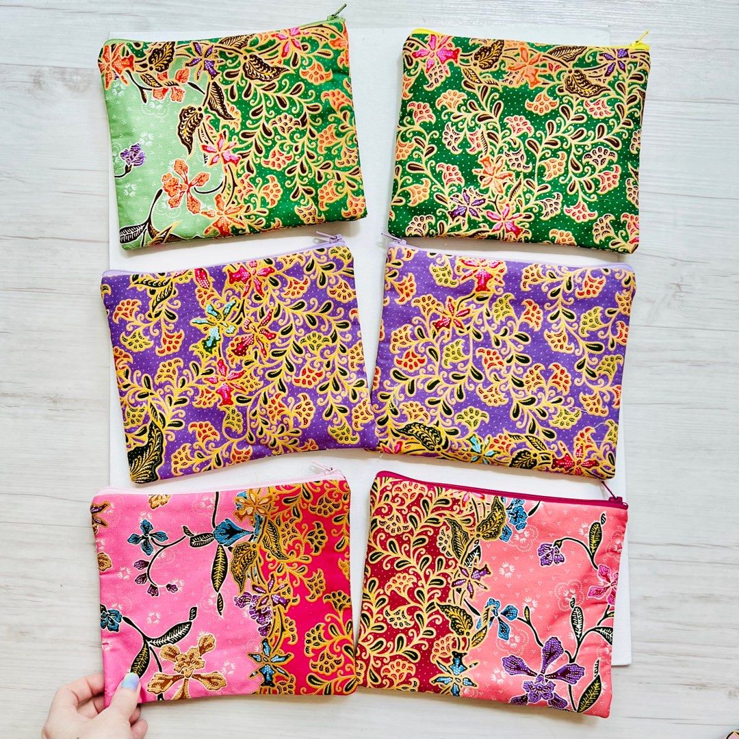 The Everyday Batik Pouch Handmade in Singapore, Hobbies & Toys ...