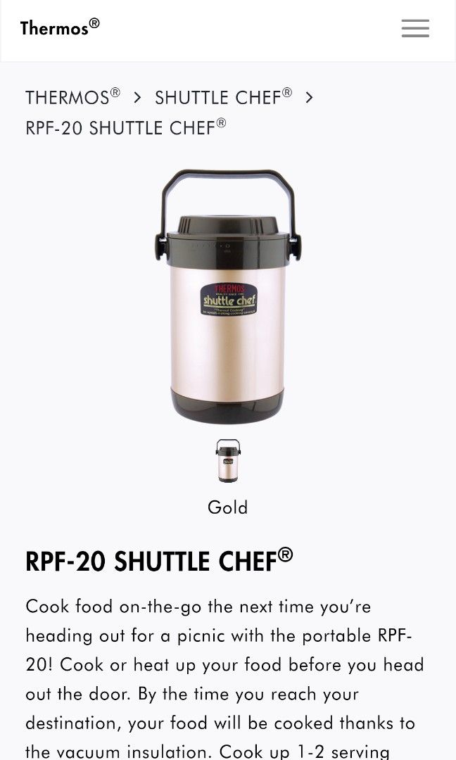 Thermos shuttle chef 1.5L insulated food jar with soup pot, TV & Home ...