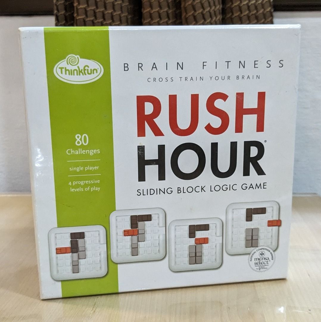 ThinkFun Rush Hour Brain Fitness Sliding Block Logic Game, Hobbies