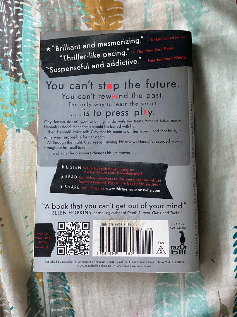 Thirteen reasons why by jay asher on carousell