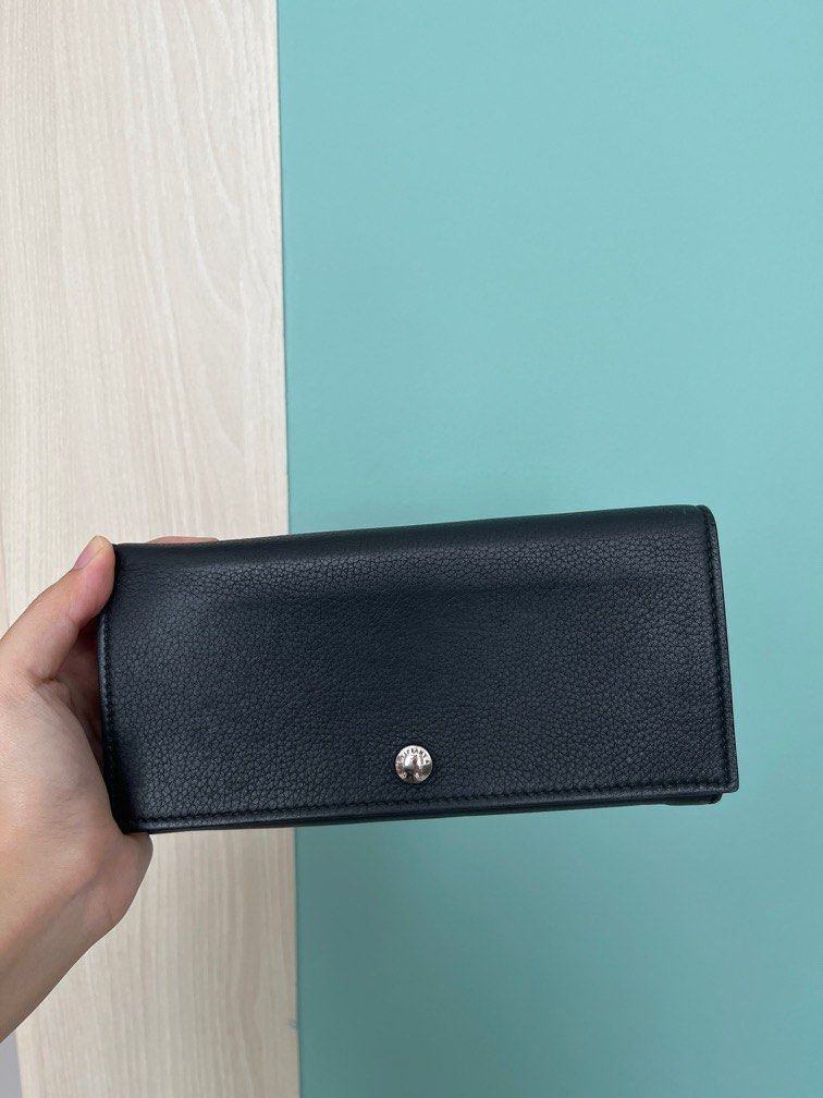 Tiffany & Co. Continental Flap Wallet (Calfgrain Leather)