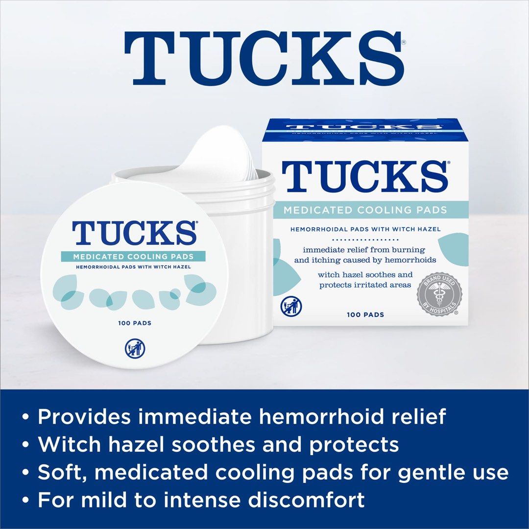 TUCKS Medicated Cooling Pads, 100 Count, Babies & Kids, Maternity Care