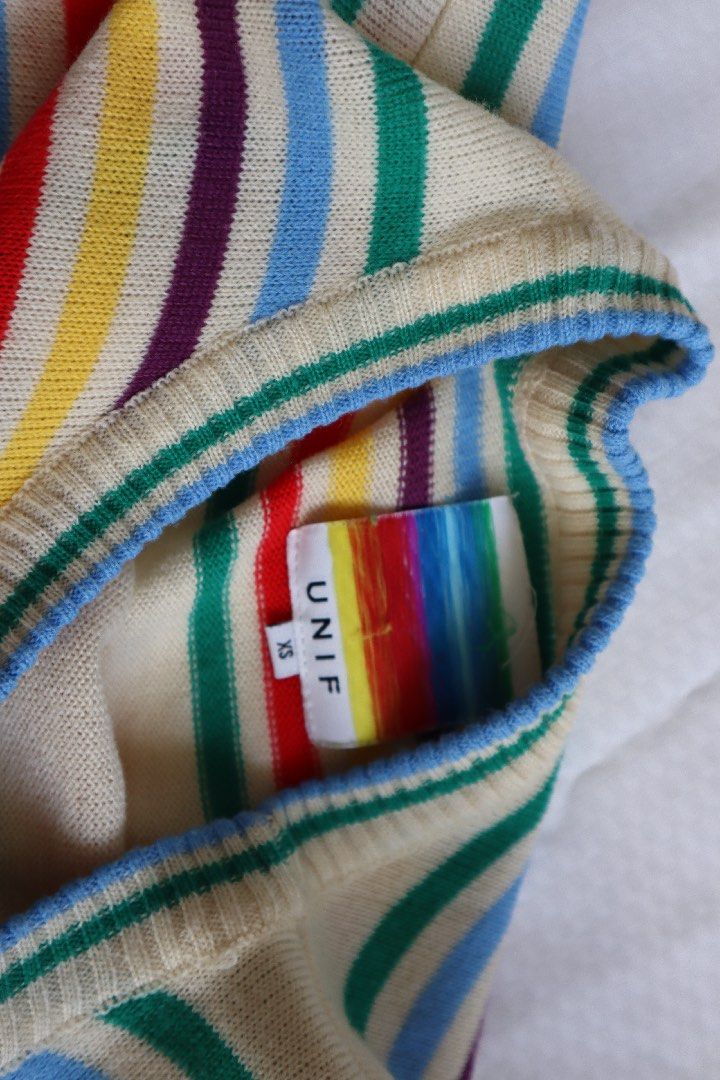UNIF Rainbow Sweater Women s Fashion Tops Longsleeves on Carousell