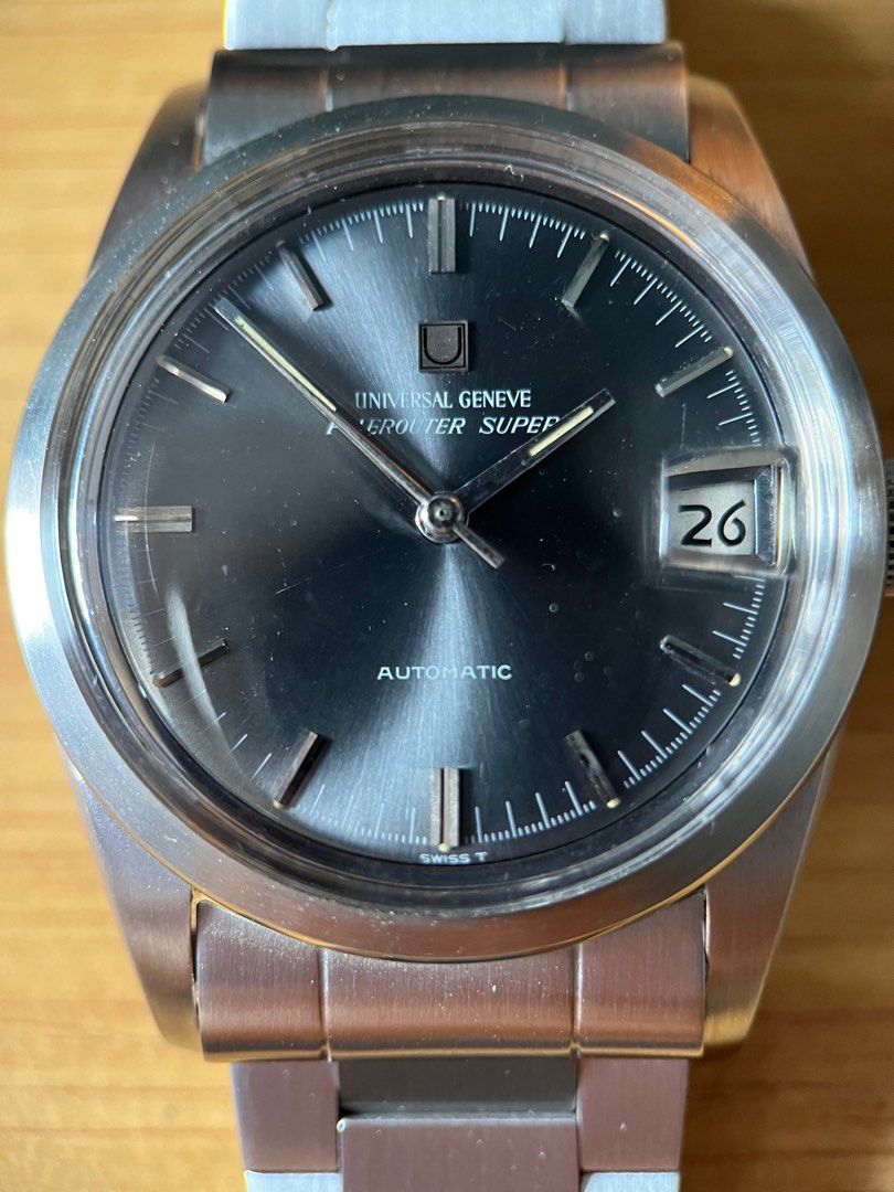 Universal Geneve Polerouter Super (Rare Sunburst Grey), Luxury, Watches