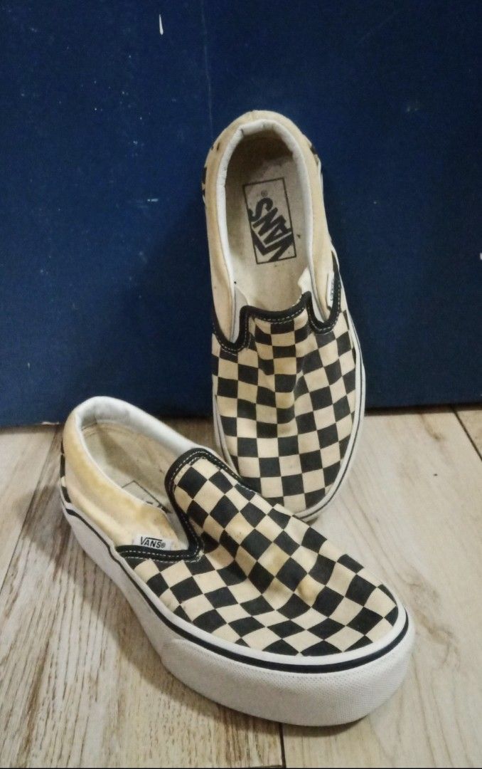 Taupe hotsell checkered vans