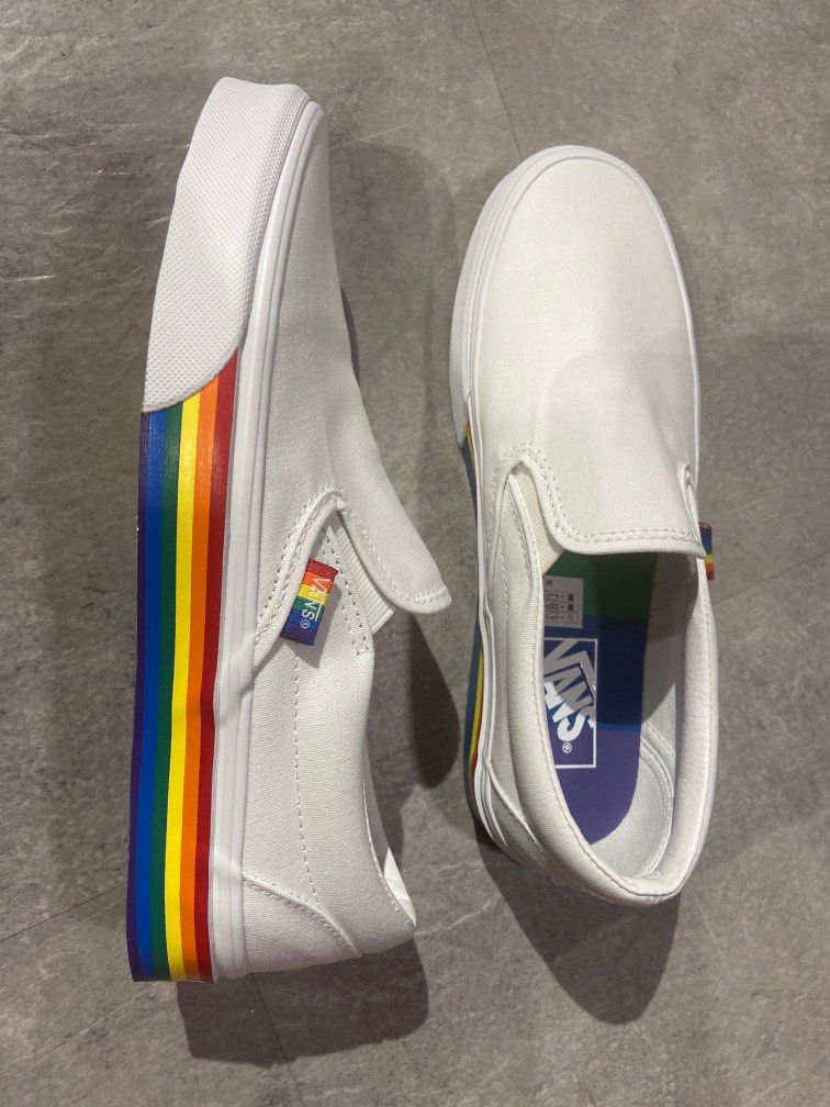 Rainbow sole hotsell slip on vans
