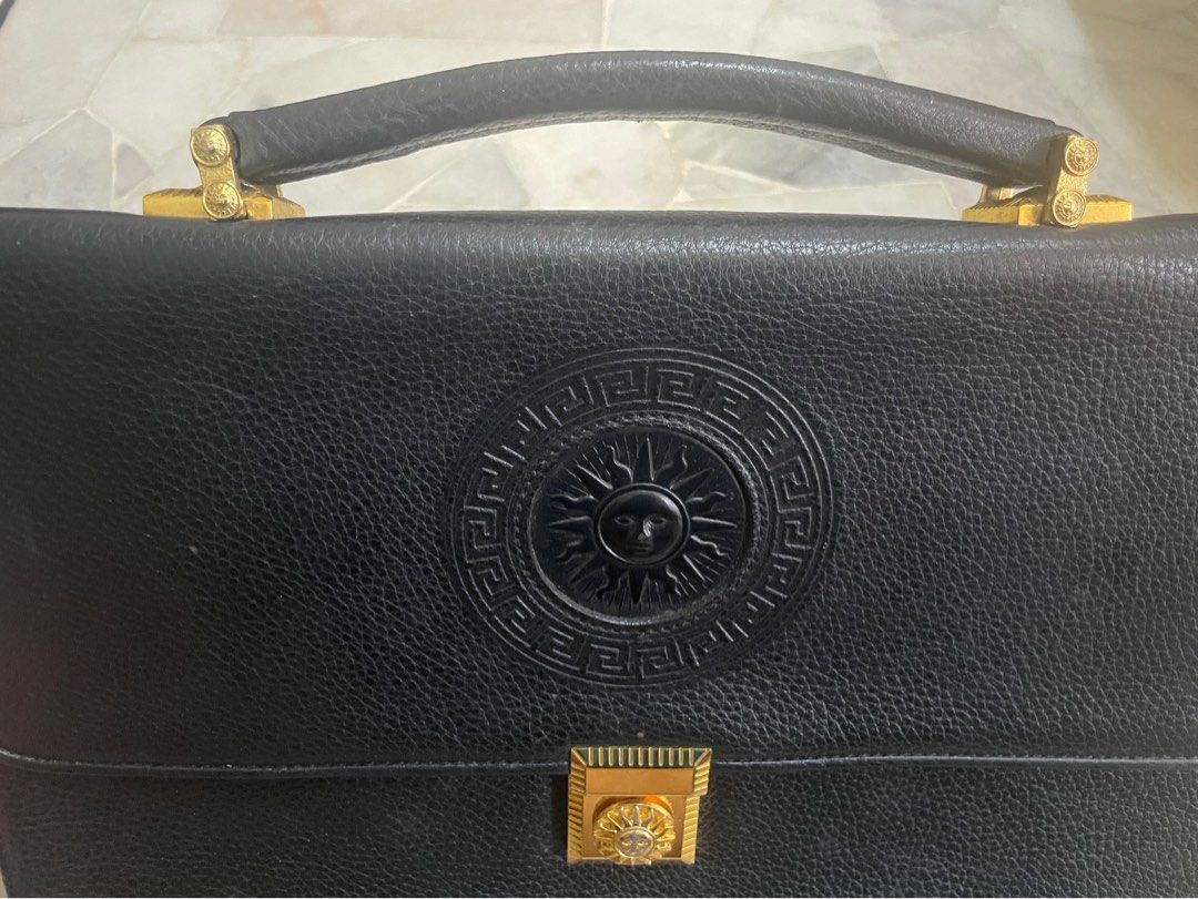 Versace Vintage Briefcase, Luxury, Bags & Wallets on Carousell