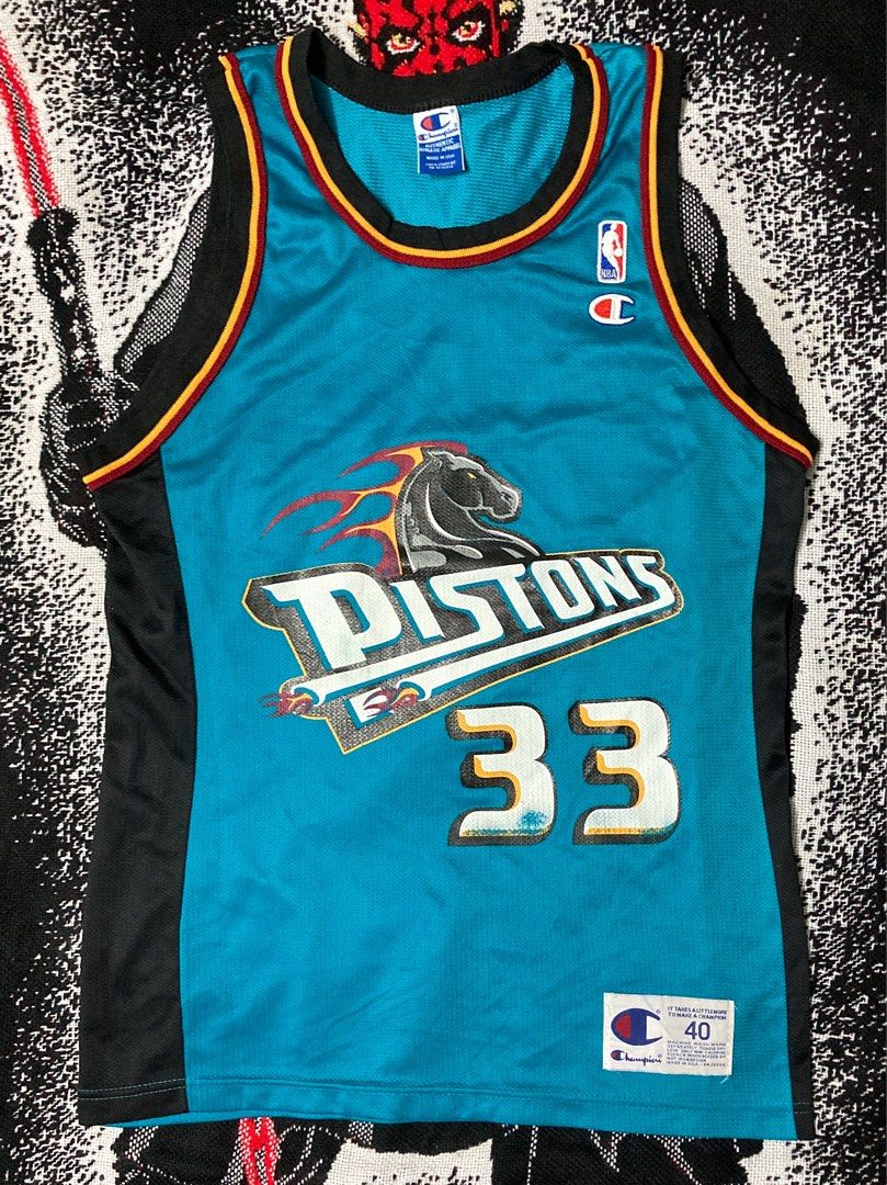 Grant Hill 33 Detroit Pistons Throwback Hardwood Teal Jersey - Jerseys2021