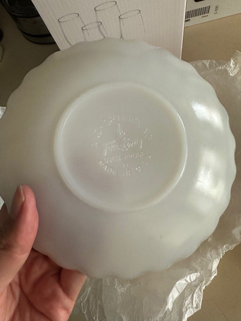 Vintage Anchor Hocking coffee cup set, Furniture & Home Living