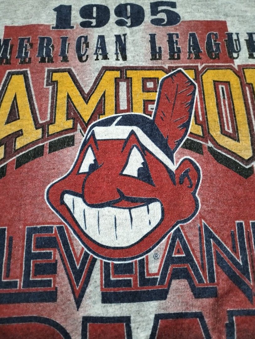 Vintage Cleveland Indians Shirt Mens Sz XL MLB Baseball Logo Art Champions  90s