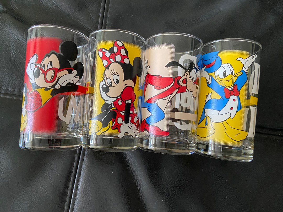 Vintage collectibles kodak walt disney drinking glasses complete set of ...