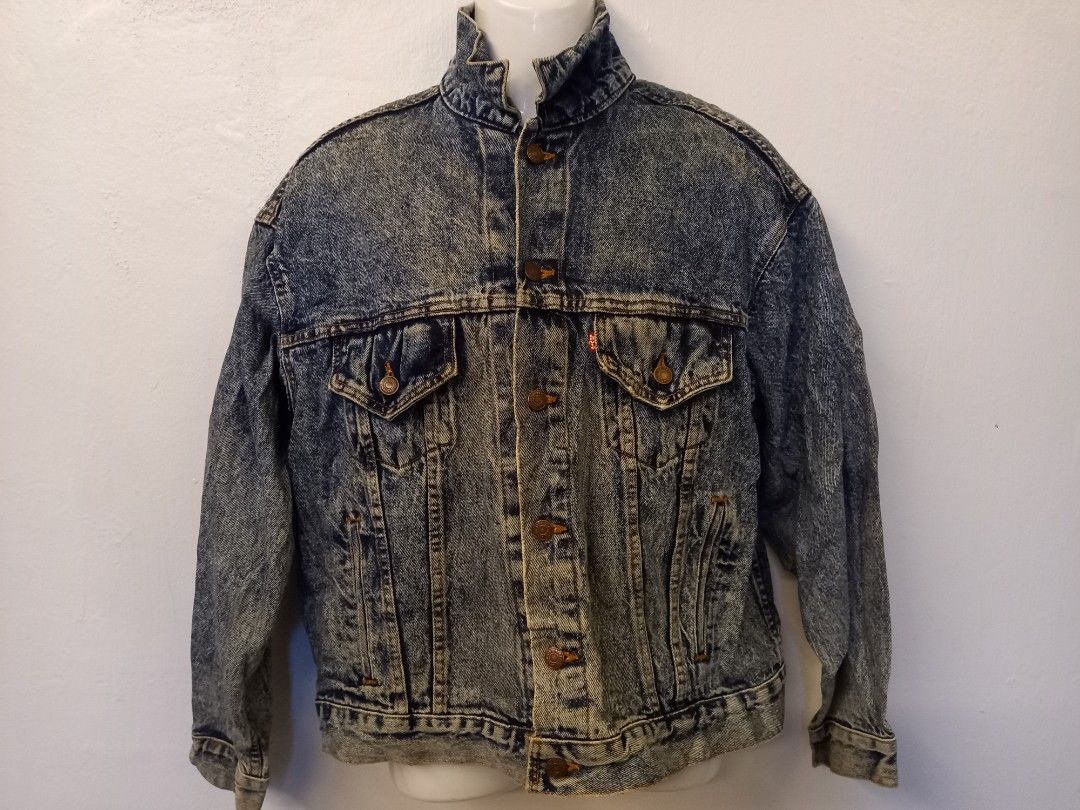 Vintage Levi'S Men'S 715 Button Code - Acid Washed Denim Jean Jacket, Men'S  Fashion, Coats, Jackets And Outerwear On Carousell