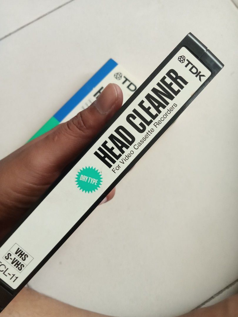 Vintage VHS SVHS TDK Head Cleaner Dry Type, Hobbies & Toys, Music