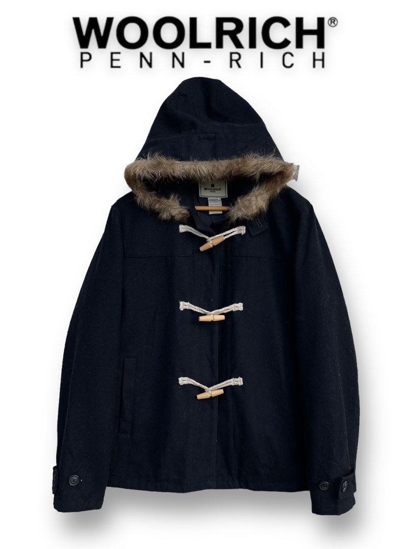 Vintage WOOLRICH Duffle Jacket With Faux Fur Hoodie