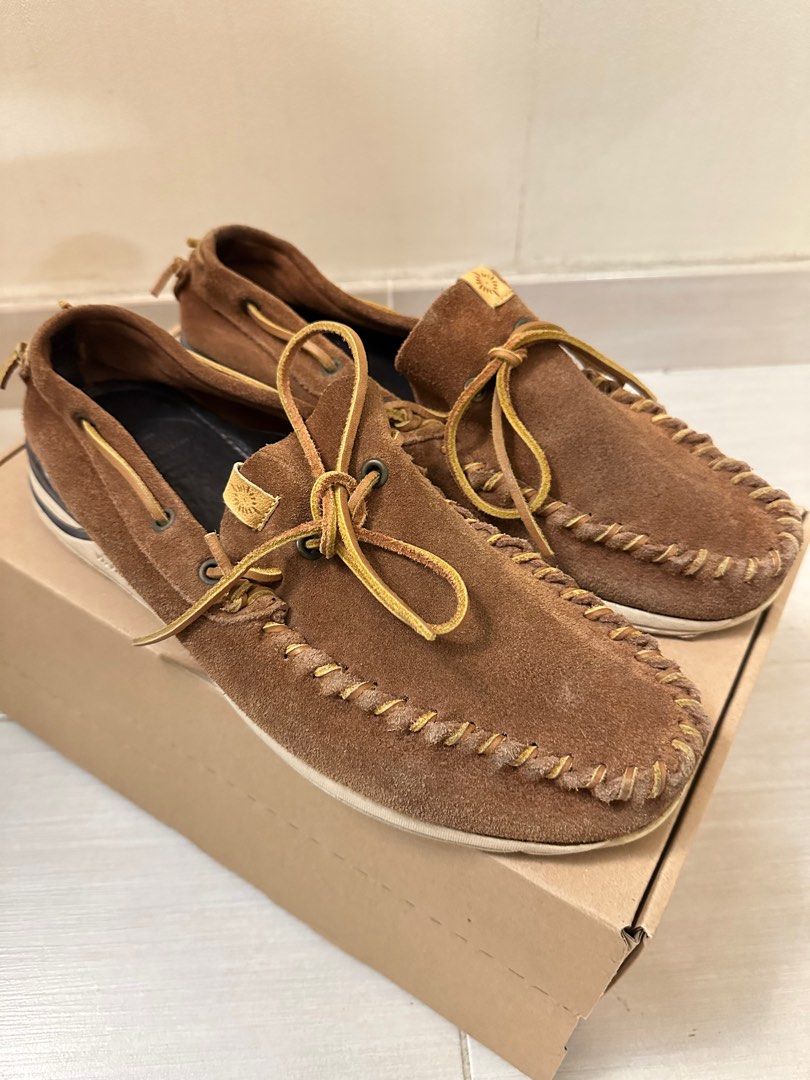 Visvim Yucca Moc Folk US 9, 名牌, 鞋及波鞋- Carousell