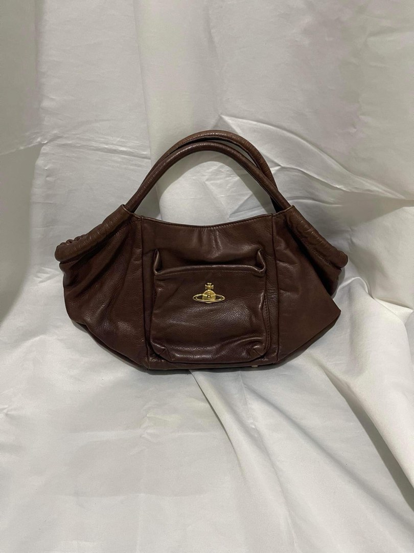 Vivienne Westwood Vintage Brown Leather Handbag, Luxury, Bags & Wallets