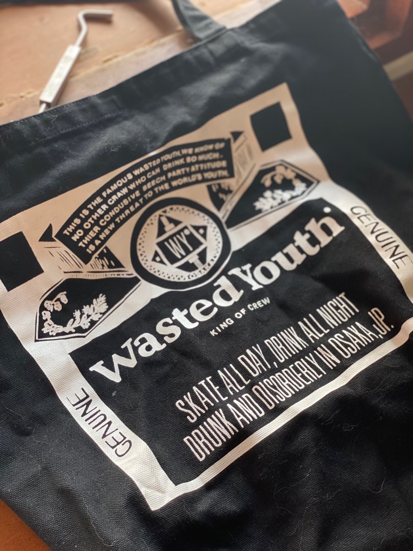 Wasted Youth Totebag on Carousell