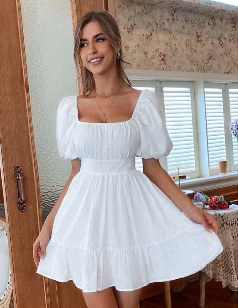 White babydoll new arrivals dress