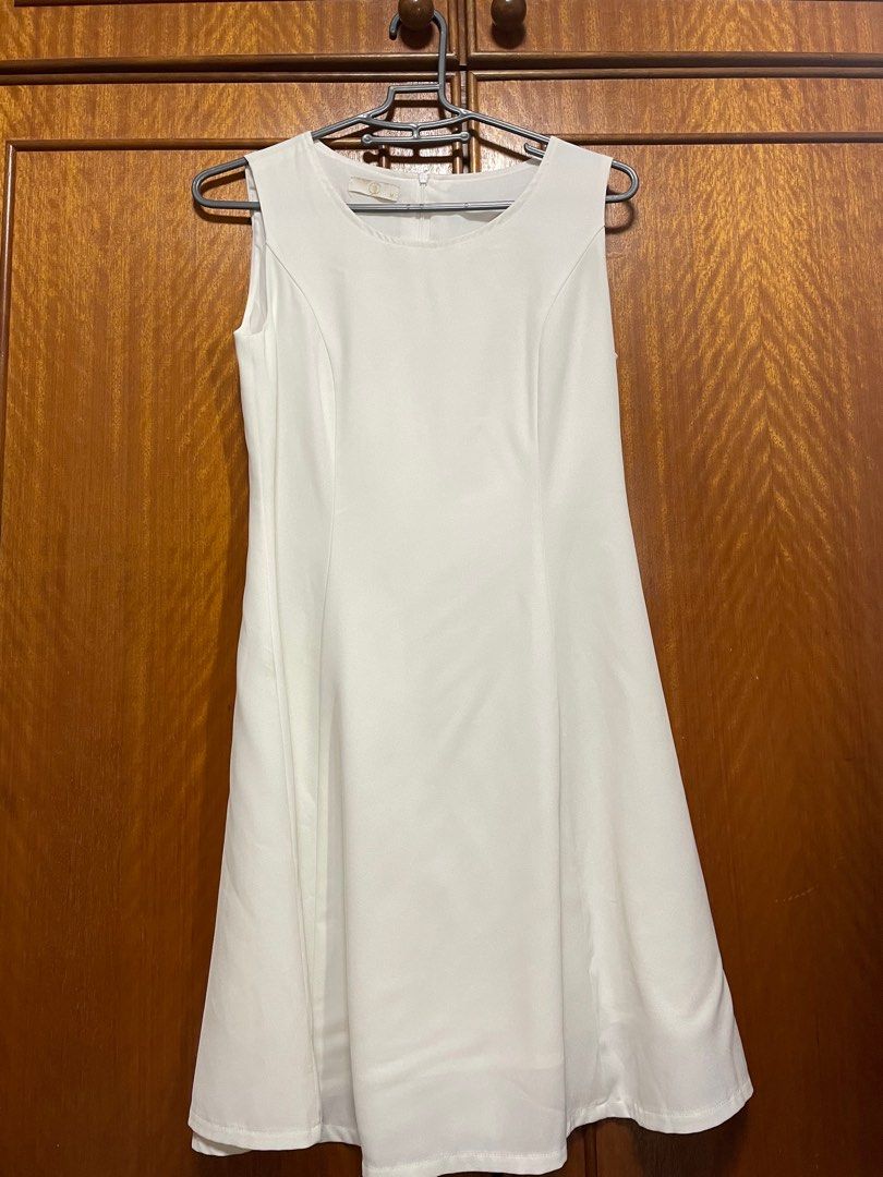 White dress smart casual top