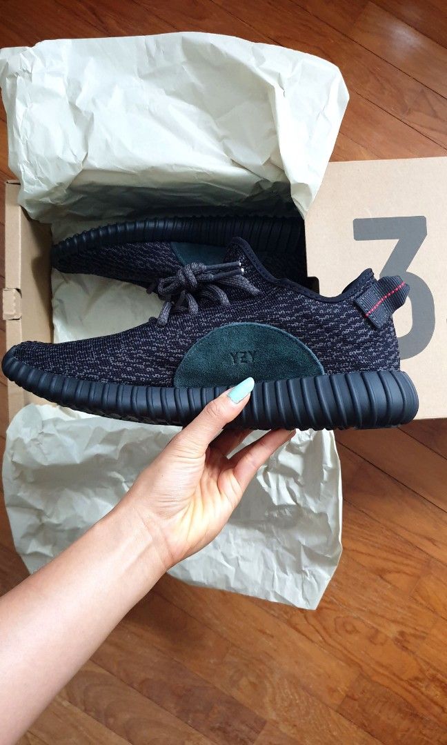 Yeezy boost 350 on sale pirate black on feet