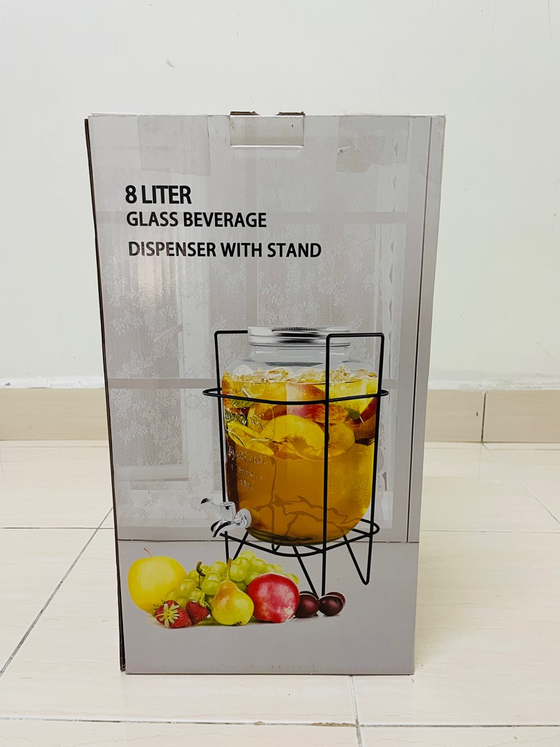 Yorkshire Glassware 8 Liter Beverage Dispenser, TV & Home Appliances