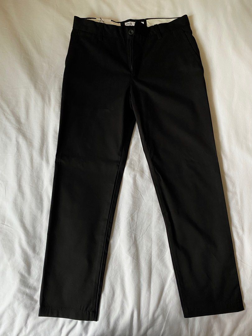 zara black chinos