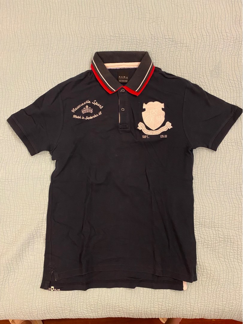 Zara Men Black Polo Shirt on Carousell