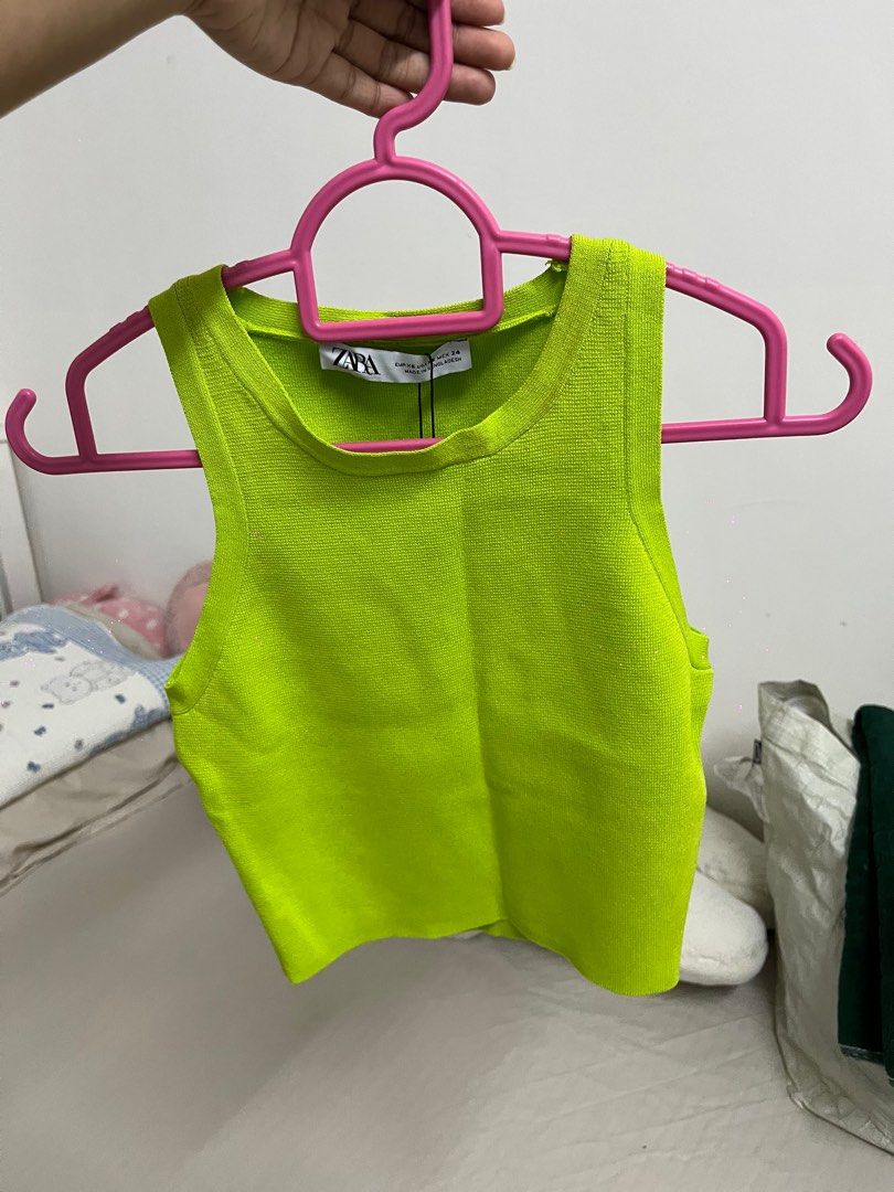 Zara neon crop top