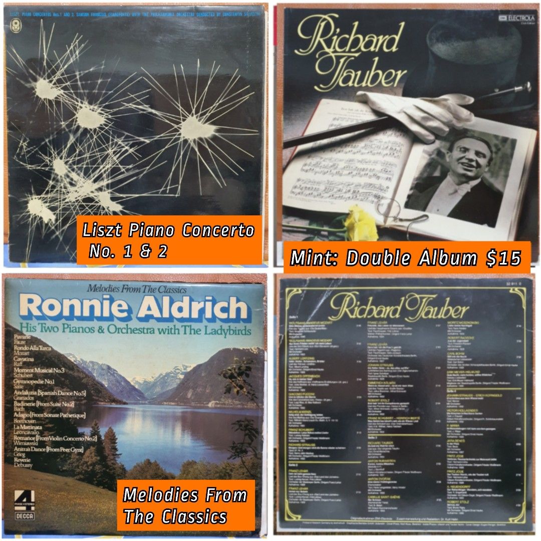 $10 Classical LPs #01 Baroque Romantic Bach Beethoven Mozart Brahms Liszt  Chopin Saint-Saens Rachmaninoff Symphony Concerto Piano Dvorak Tauber Verdi 