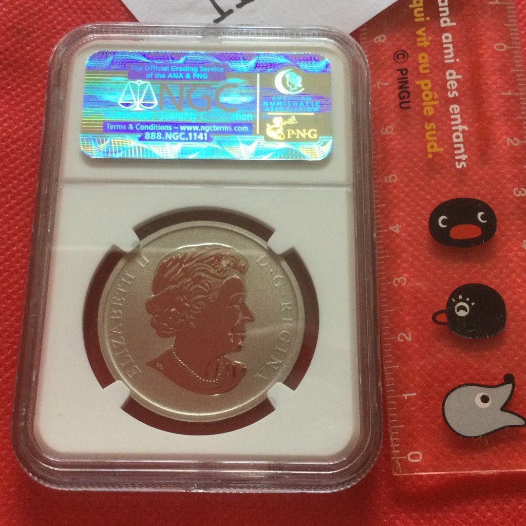 Specimen Coin 小見加拿大2013年發行彩色樣幣25C加元，NGC評SP68,小見品值得收藏，11, 興趣及遊戲, 收藏品及紀念品,  錢幣- Carousell