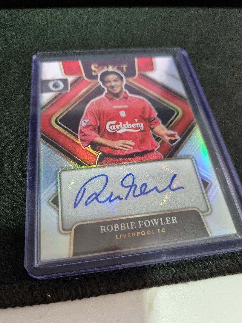 20222024 Panini EPL Select Robbie Fowler auto, Hobbies & Toys