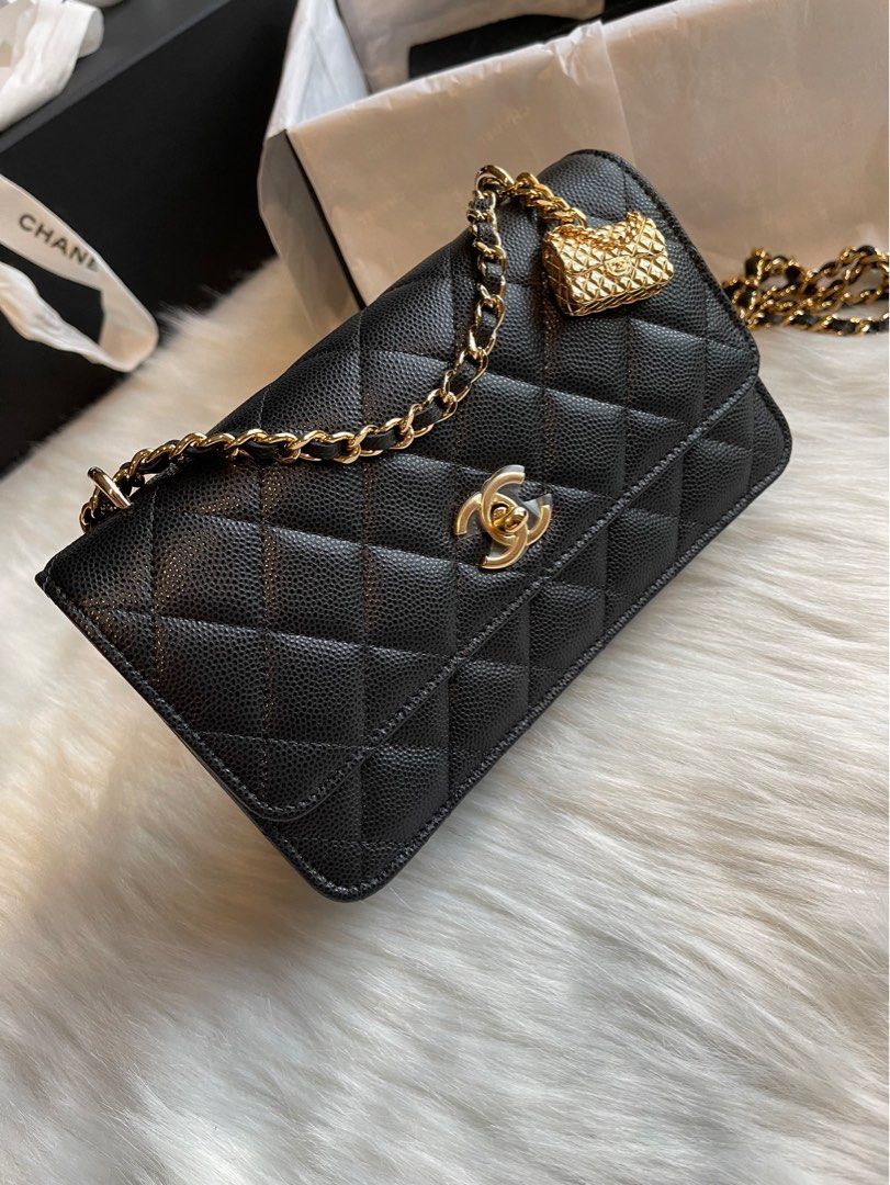 23S Chanel Large WOC with bag charm, Luxury, Bags & Wallets on Carousell