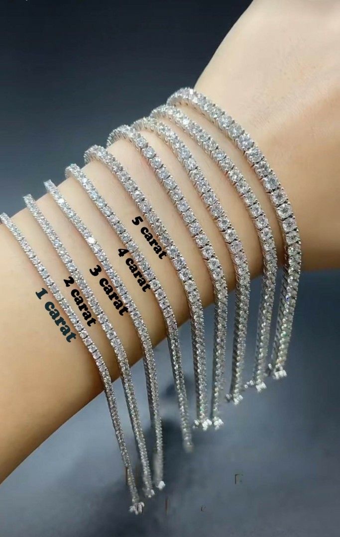 3 carat diamond bracelet hotsell 18k white gold