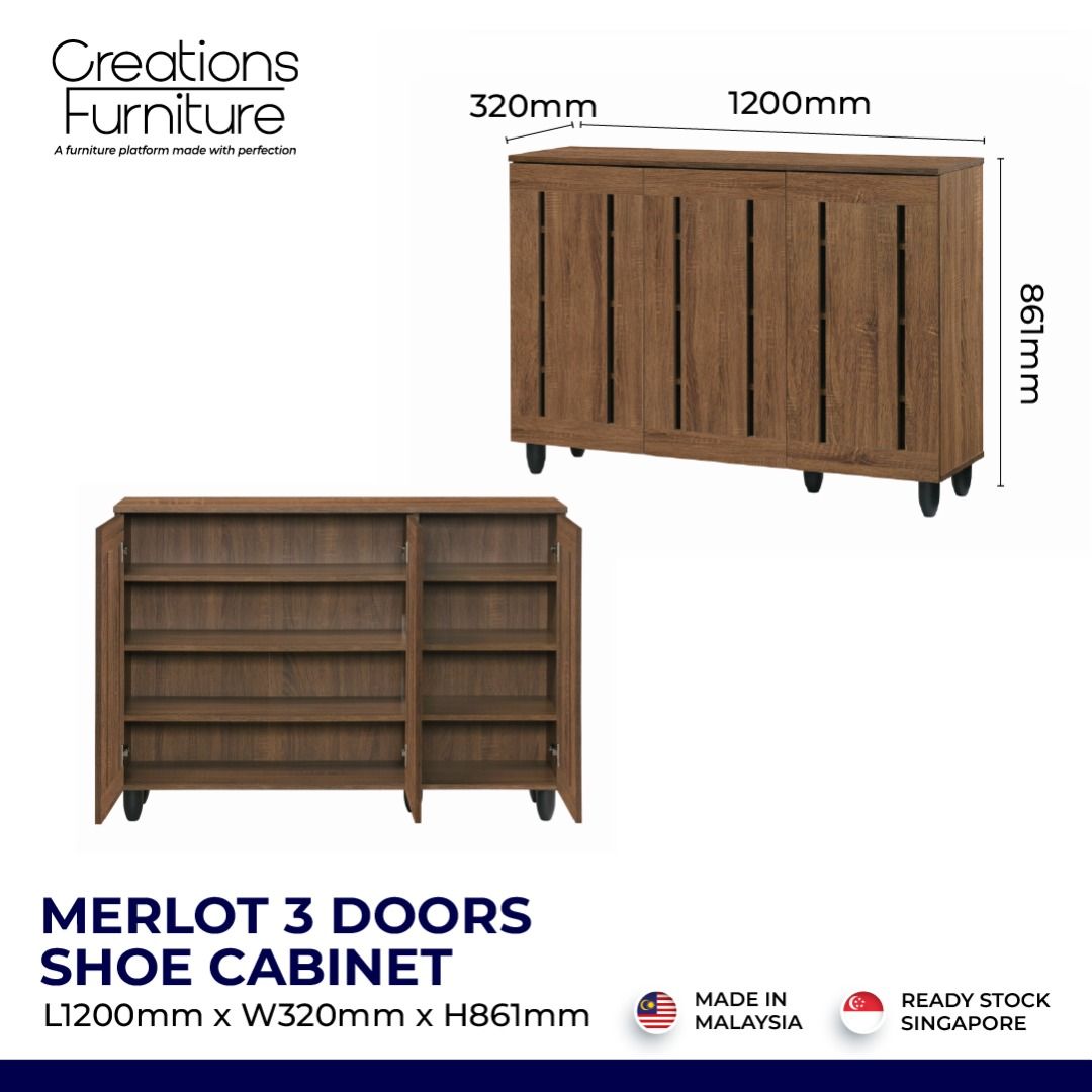 3 door cabinet defect unit, Furniture & Home Living, Furniture, Shelves ...