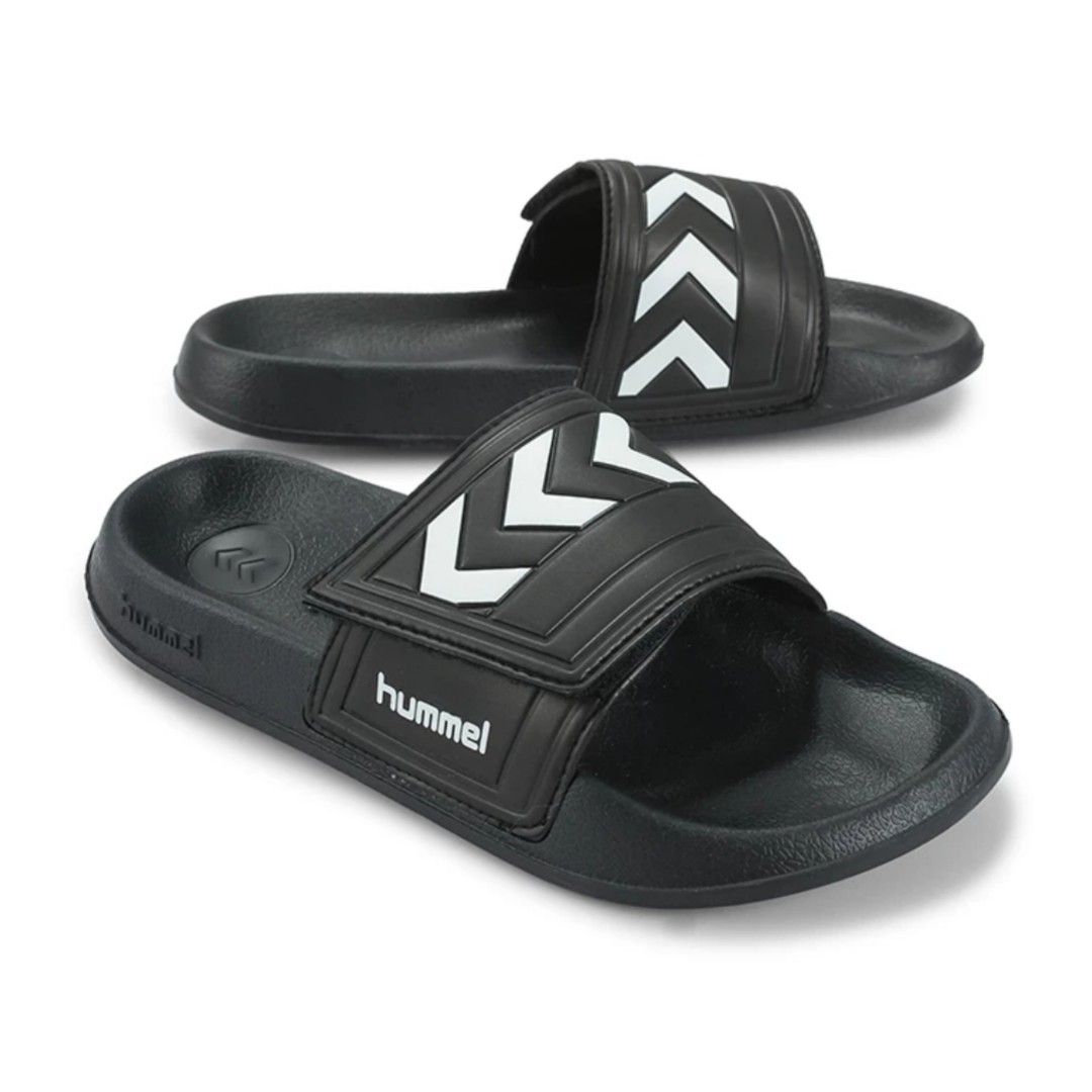 Authentic Brand HUMMEL Men Sandals, Slippers, Shoes|正品HUMMEL 男裝男士黑色拖鞋[波鞋, 皮鞋, 涼鞋|Sport Shoes, high heels Shoes, ball shoes, beach 女裝, 涼鞋- Carousell