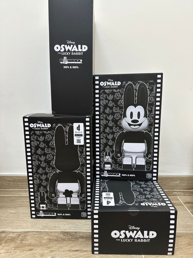 現貨》Bearbrick R@BBRICK Oswald the Lucky Rabbit 100%& 400% , 興趣 ...