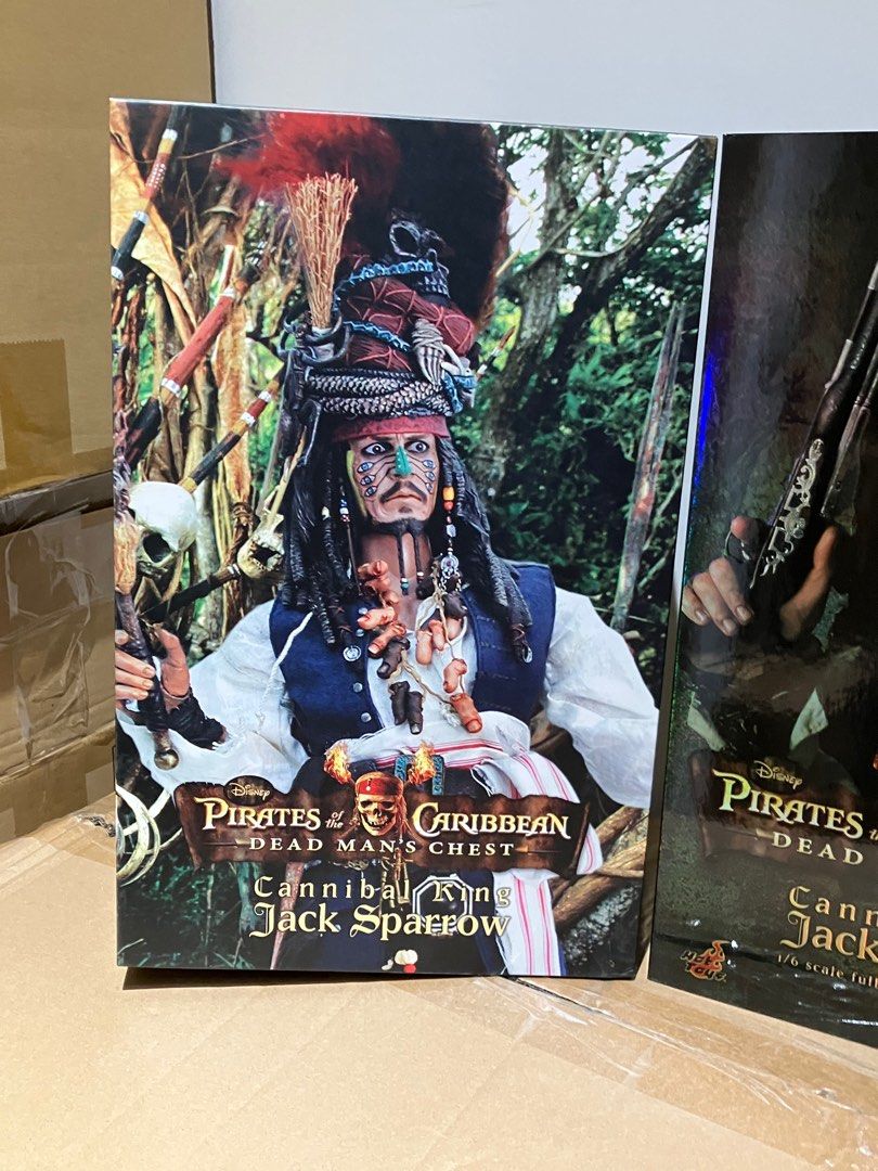 絕版罕有 JOHNNY DEPP 雙頭雕 HOT TOYS 1/6 魔盜王 CANNIBAL KING JACK SPARROW 人偶, 興趣