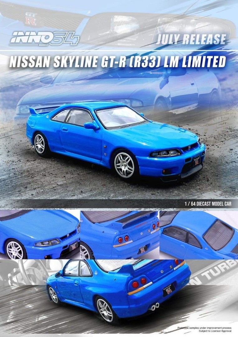 預訂 Pre-Order INNO 1:64 NISSAN SUNNY SKYLINE GT-R R34 R33 R32HONDA CIVIC ...