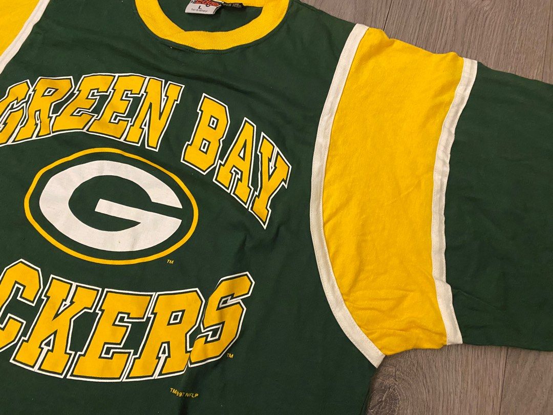 美國古著Vintage NFL Green Bay packers jersey t shirt size L