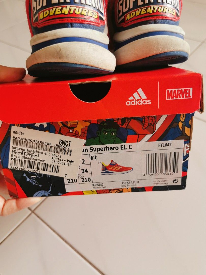 Adidas Marvel boy s shoes Babies Kids Babies Kids Fashion on