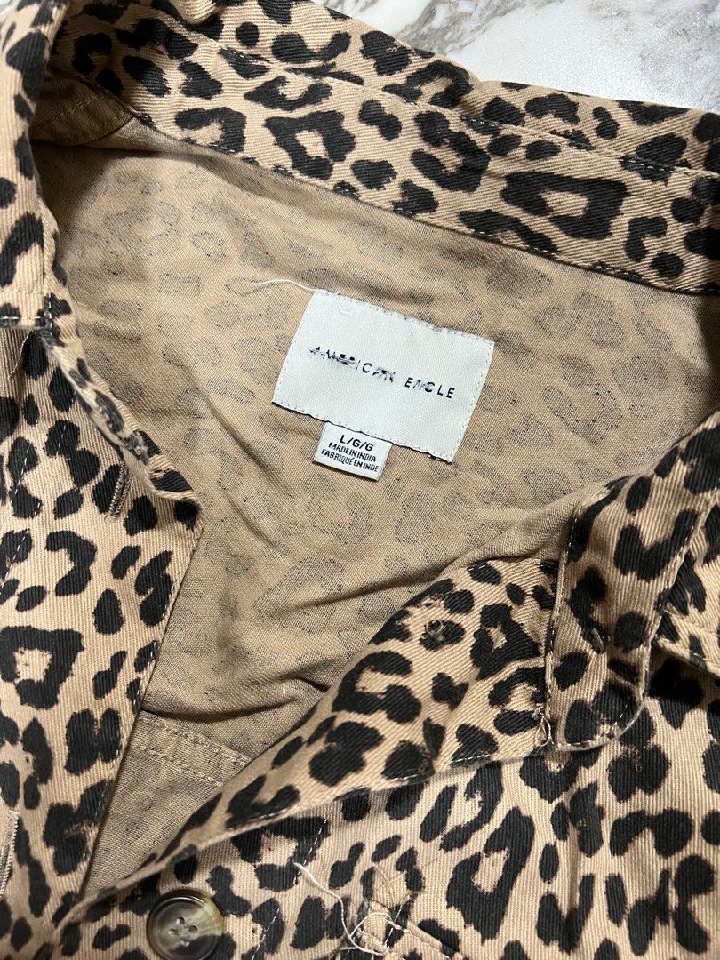 American eagle leopard jacket Clearance