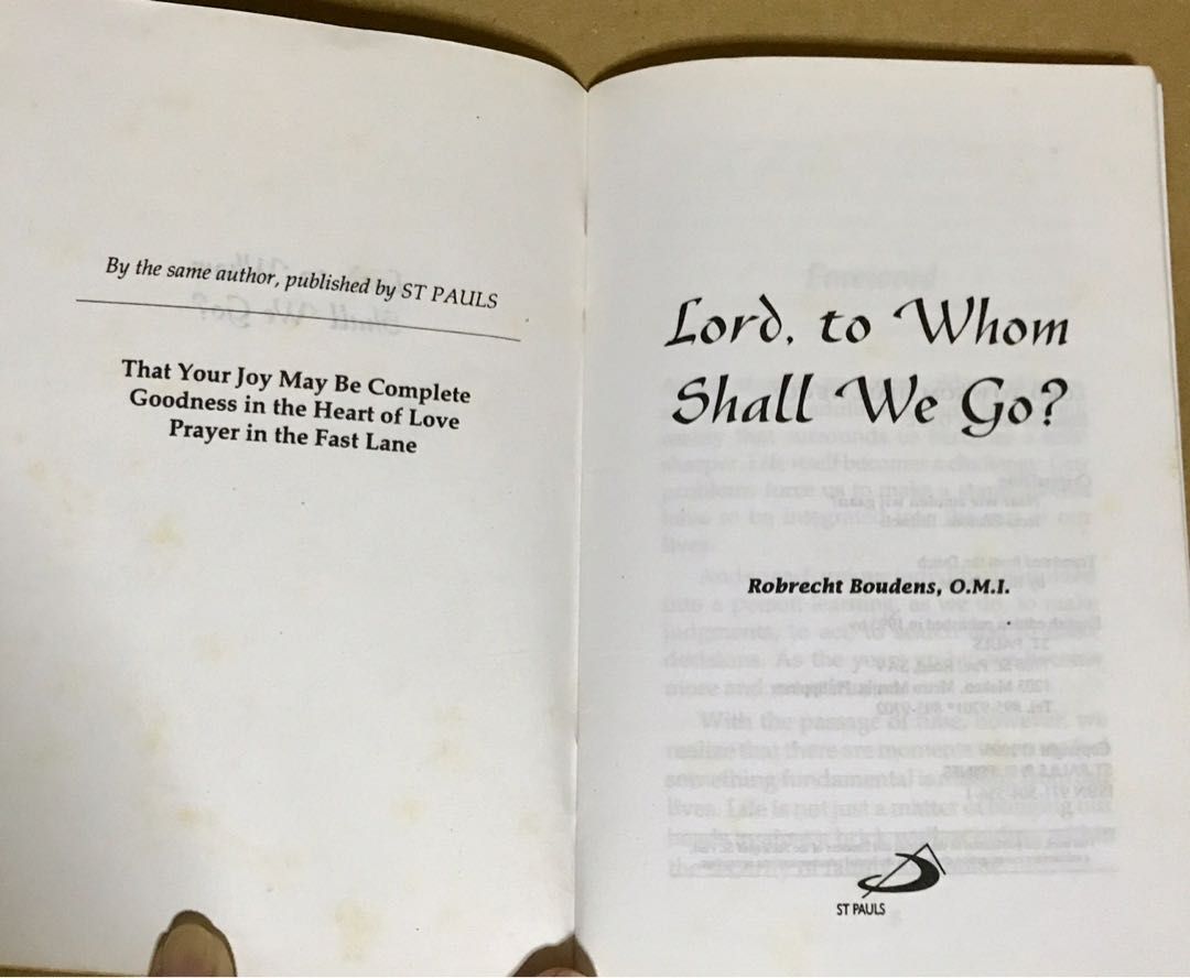 Lord, to Whom Shall We Go? by Robrecht Boudens, Hobbies &amp; Toys, Books ...