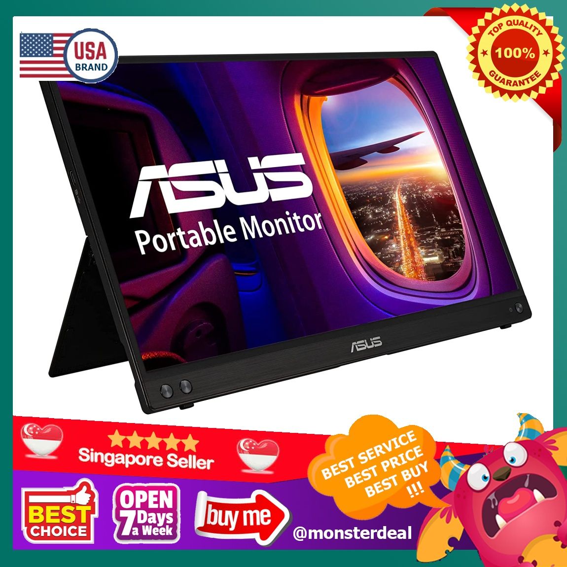  ASUS ZenScreen 15.6” 1080P Portable Monitor (MB16ACV