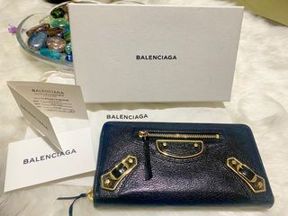 Authentic Balenciaga The City Leather Long Wallet